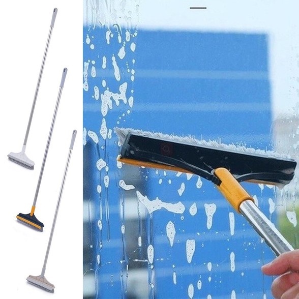 🔥SHIP IN 24 HOURS🔥【Upgrade 110cm】2 in 1 Gap cleaning squeegee brush Floor cleaning brush Gap