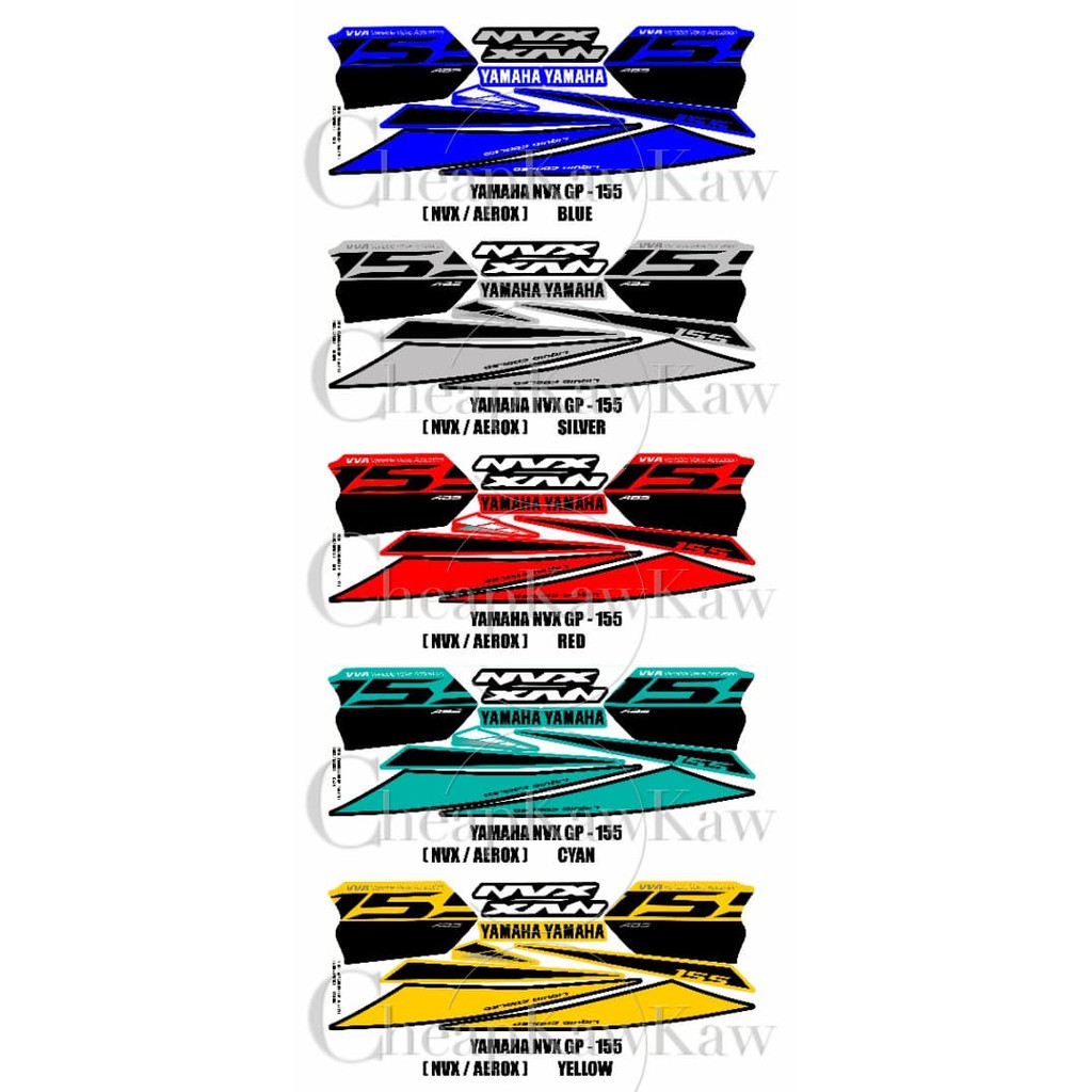 YAMAHA AEROX 155 / NVX V1 GP 155 ( 11 ) Body Cover Stripe Sticker ...