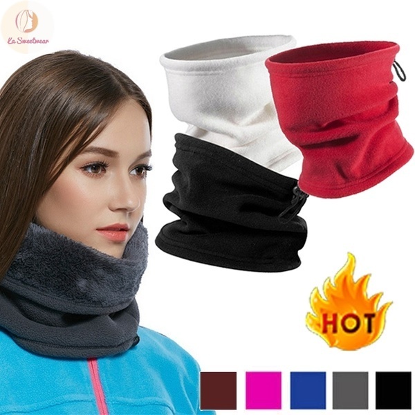 3 In 1 Outdoor Multifunctional Scarf Unisex Men Women Thermal Warm Fleece Snood Scarf Neck 1841