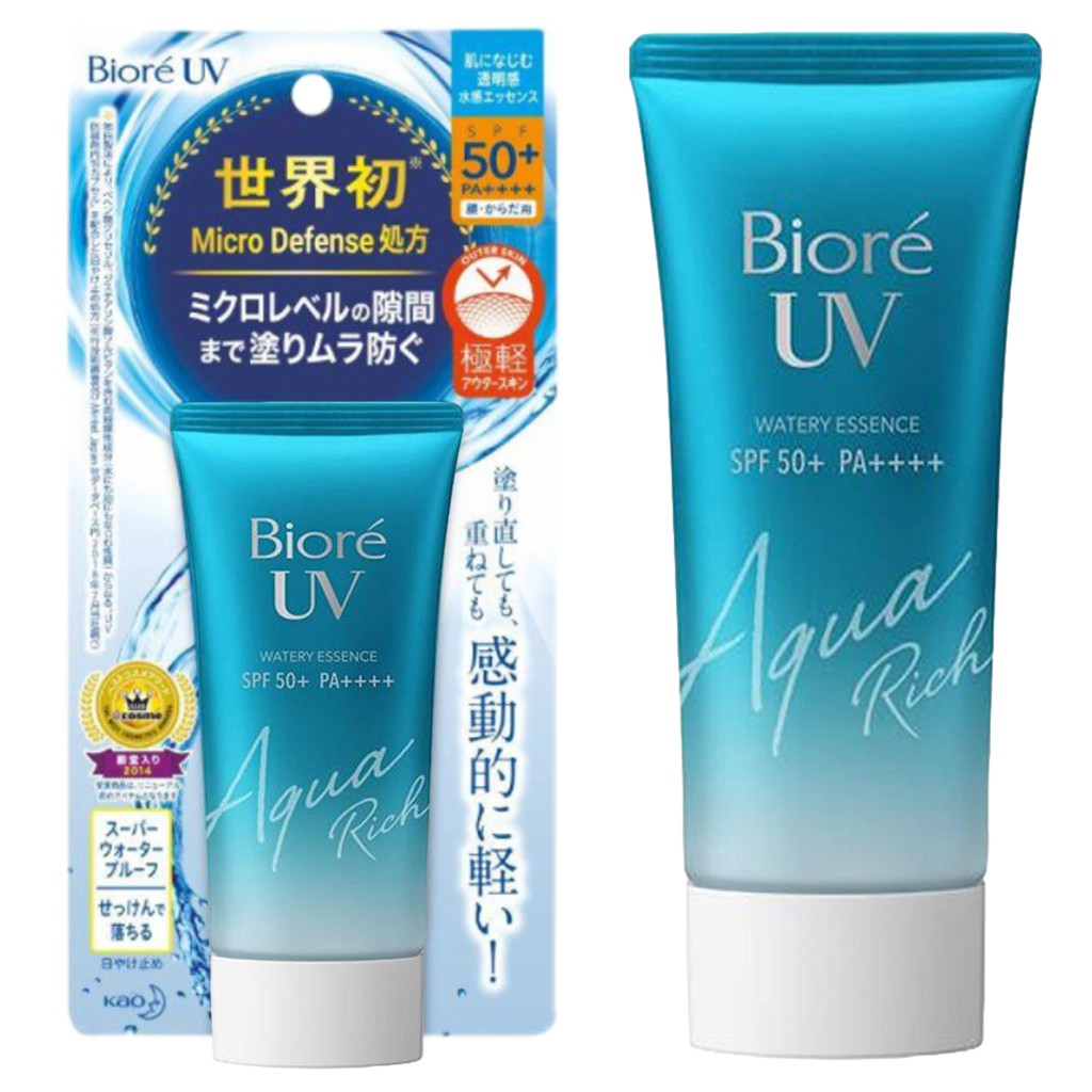 BIORE UV Aqua Rich Watery Essence Sunscreen SPF50+ PA++++ Sunblock Shopee Singapore