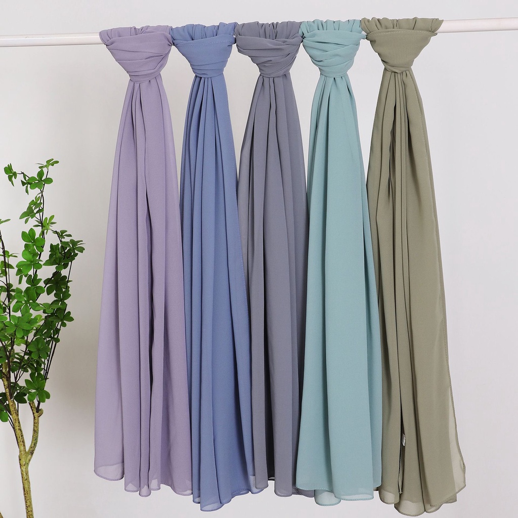 55 100 Sg Stock Premium Quality Chiffon Plain Shawl Tudung Muslim Head Scarf Hijab Shawls 9180