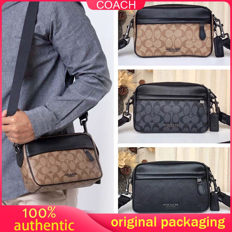 men's sling bag camera bag classic C pattern shoulder bag 50713 50715 ...