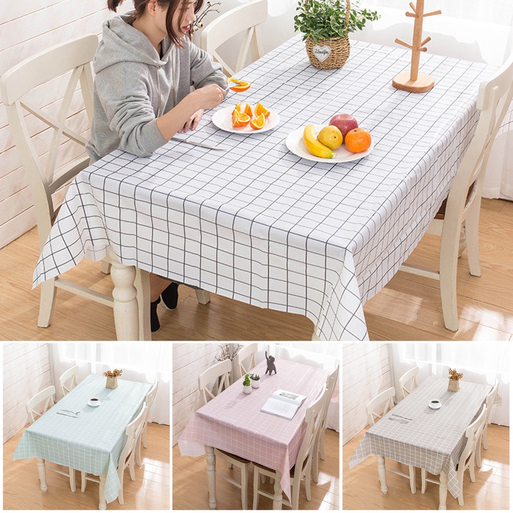 Nordic Ins Style Rectangle Table Cloth Waterproof Oilproof PVC Simple