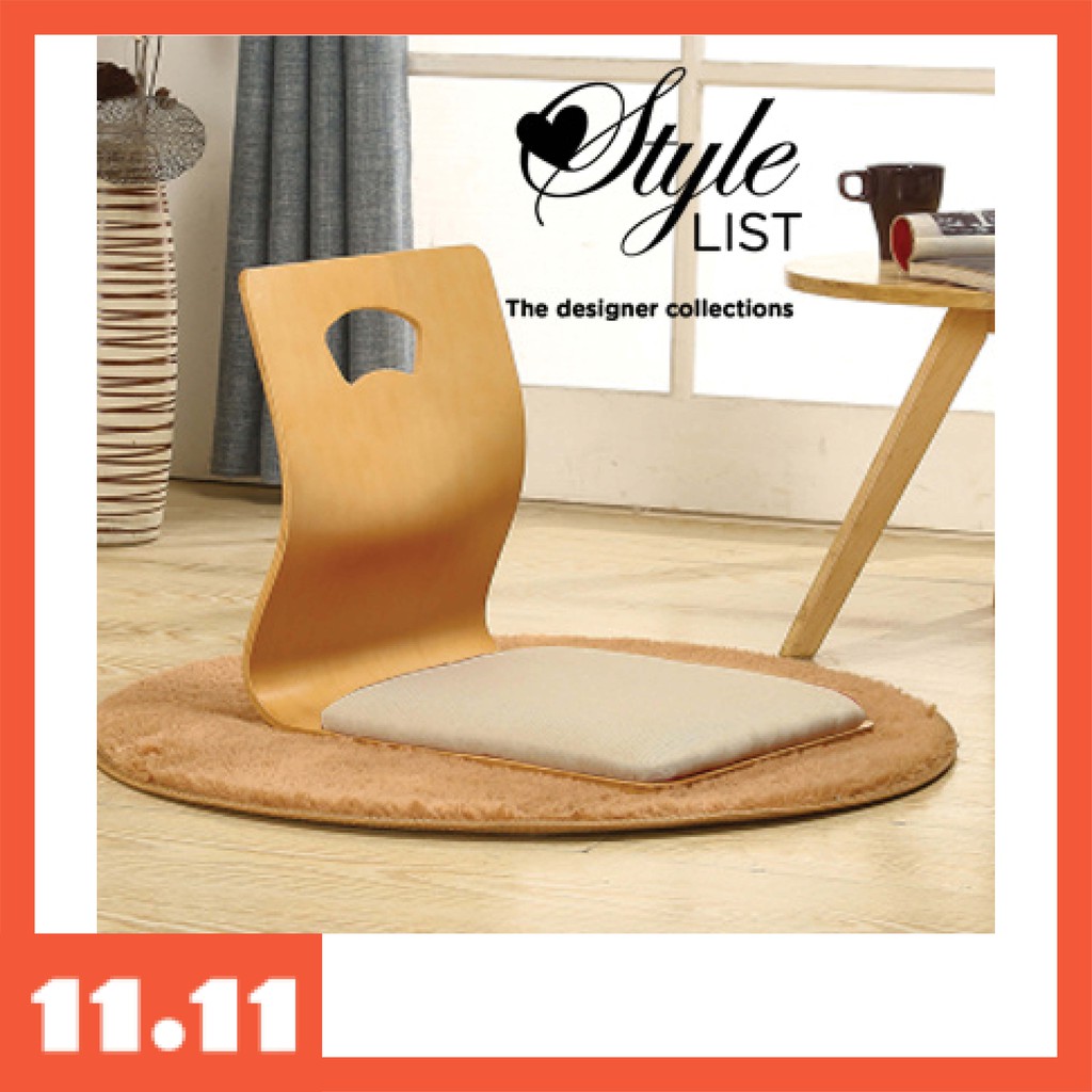 Japanese Tatami Chair Wood Chair Legless Chair Floor Chair Thicker Cushion Shopee Singapore