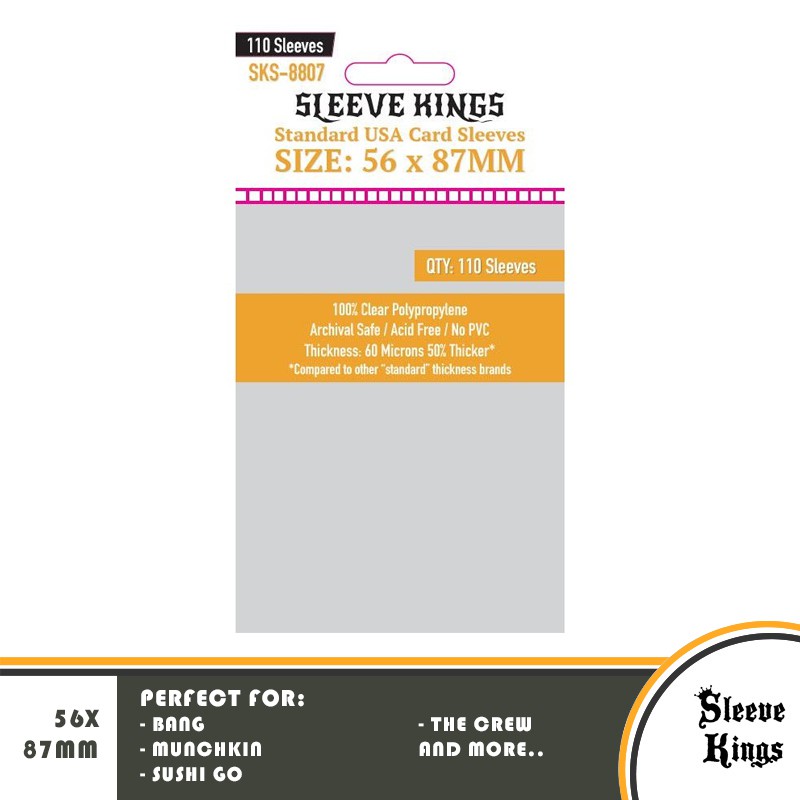 Sleeve Kings Standard USA Card Sleeves, 56x87mm (110 Pack) | Shopee  Singapore