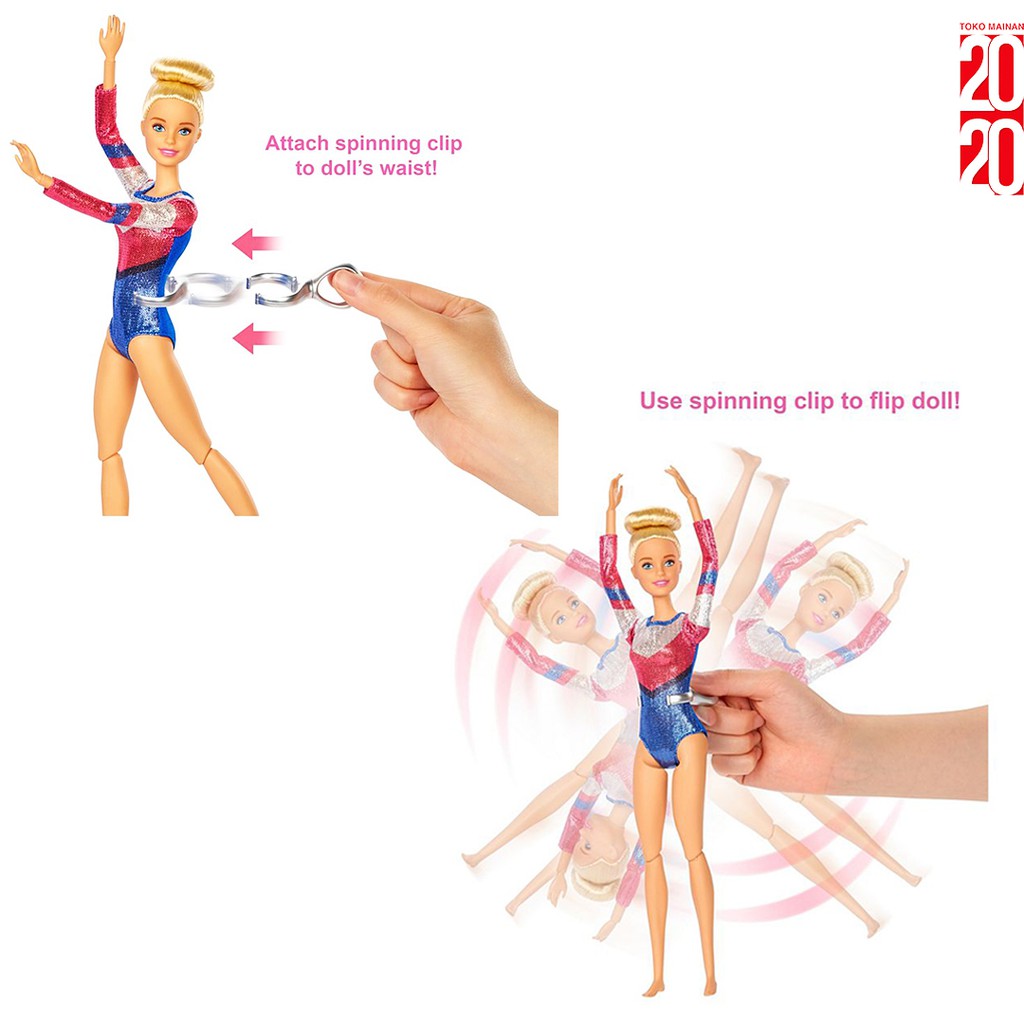 Barbie Gymnastics Doll and Playset Ori Barbie Toys GJM72 Shopee Singapore
