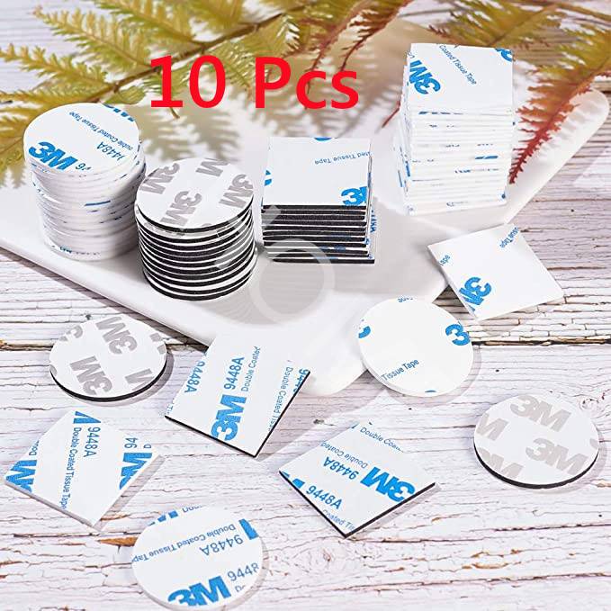 10 Pcs Super Strong Double Sided Adhesive Foam Tape Mounting Fixing Pad ...