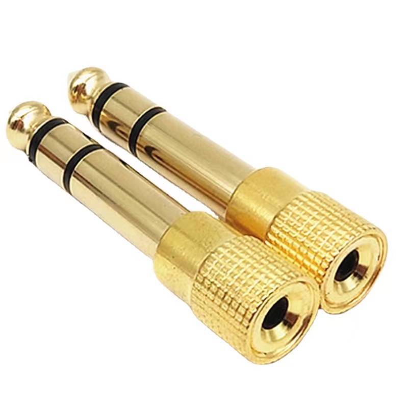 Gold Plated 6.35mm 1/4 Male to RCA Female 6.5mm Adapter Connector