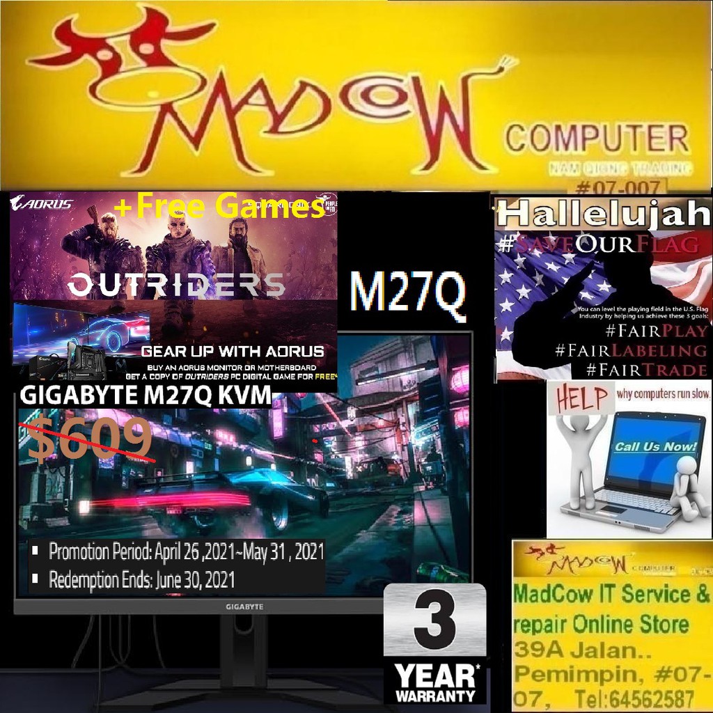 Gigabyte M27Q 27 170Hz QHD 1ms FreeSync IPS Gaming Monitor with KVM - M27Q