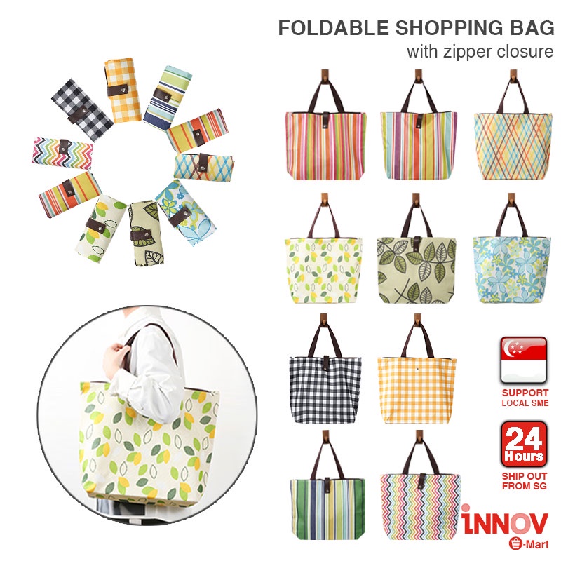 Eco Friendly Foldable Shopping Bag Your Extra Back Up When You Go For Your Shopping Shopee Singapore