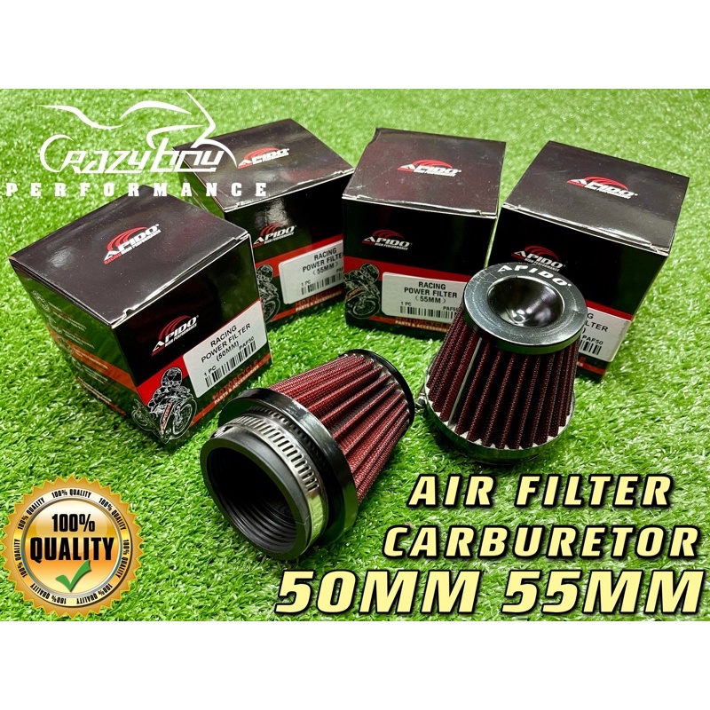 APIDO RACING AIR FILTER CARBURETOR UNIVERSAL SIZE 50MM 55MM FOR SIZE