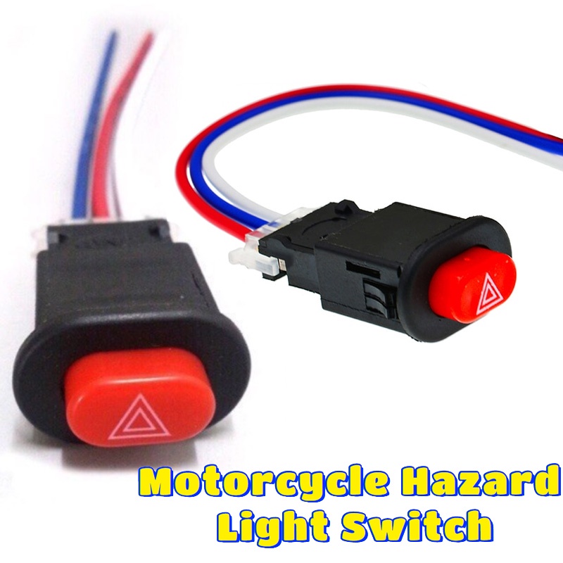 Motorcycle Hazard Light Switch Emergency Signal Flasher Motorcycle