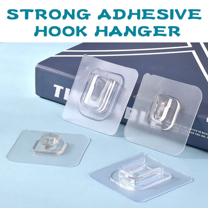 Home Plastic Hooks Waterproof Sticky Hook for Kitchen Bathroom Shelf