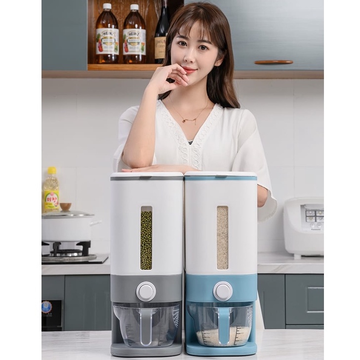 12KG Automatic Rice Dispenser with Rinsing Cup Viral Smart Rice ...