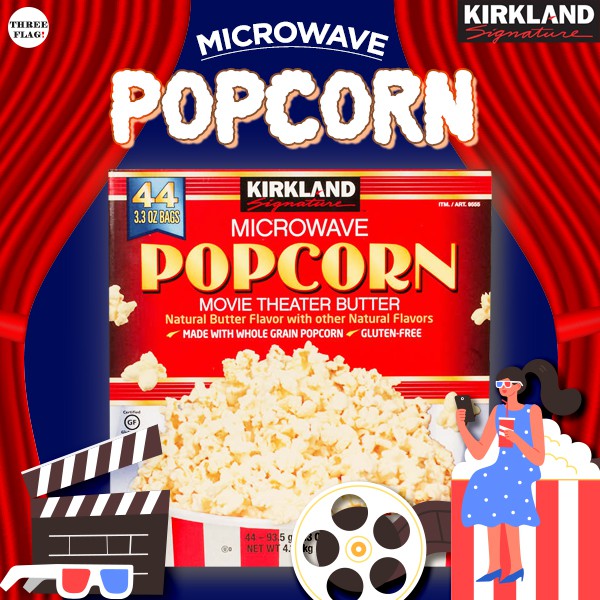 Costco Kirkland Signature Microwave Popcorn 4.11kg 1box(93.5gx44pcs