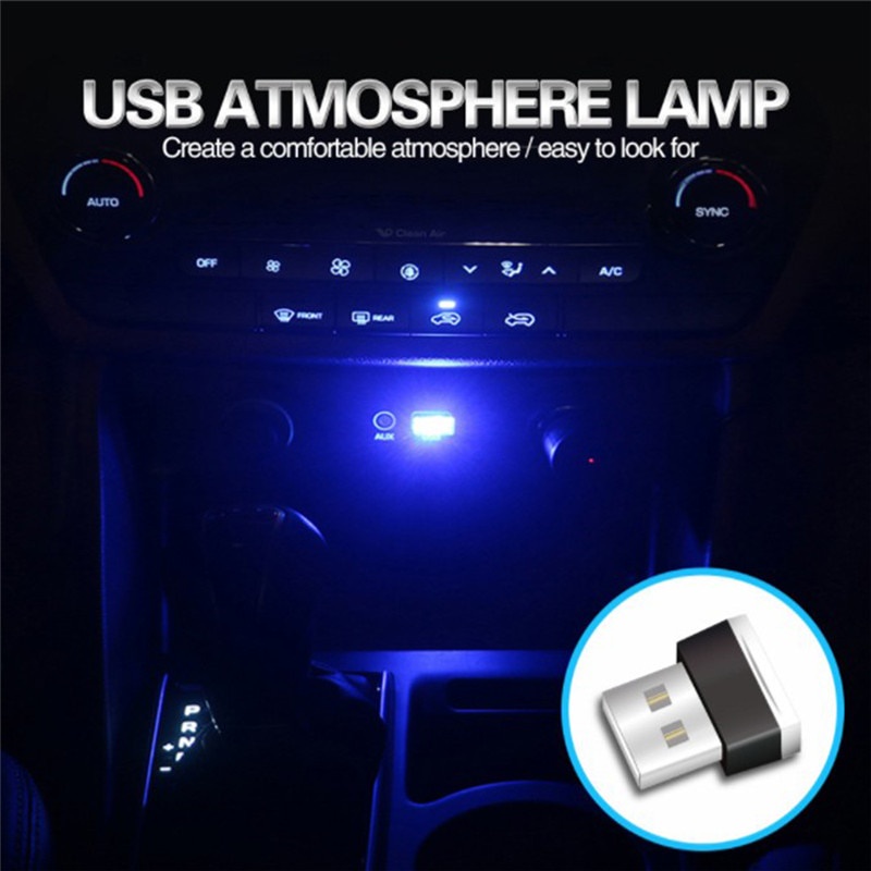 Mini USB Light LED Modeling Car Ambient Light Neon Interior Light Car  Jewelry USB Night Light For Car, Computer, Mobile Power
