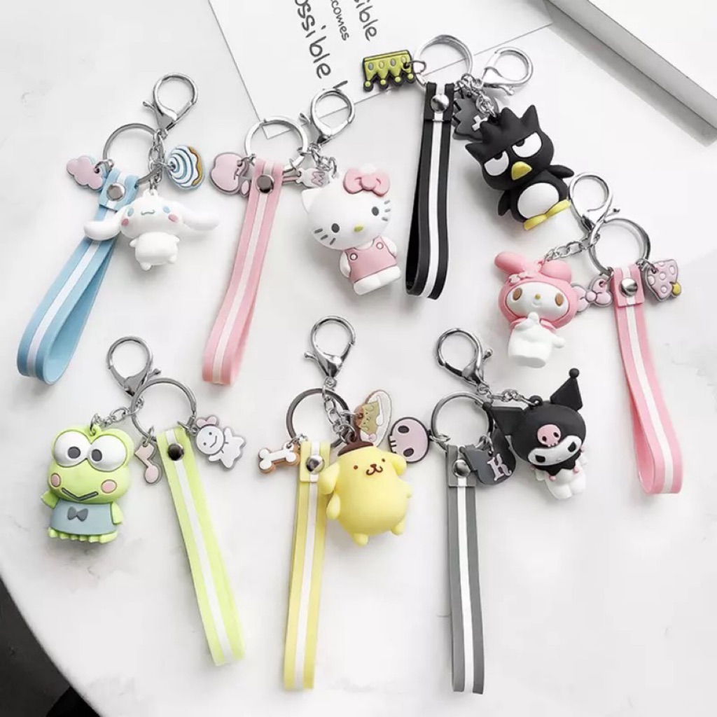 Sanrio Characters Keychain (My Melody, Pompompurin, Cinnamaroll, Hello