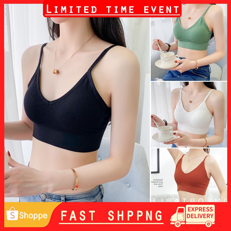 Ready stock】Women Yoga Sports Wireless Bra Push Up Seamless Sexy Lingerie  Bralette Underwear