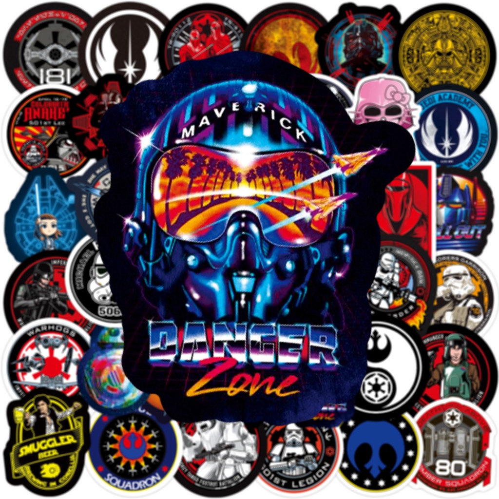 50PCS Star Wars Stickers Waterproof PVC Stickers For Laptop Guitar ...