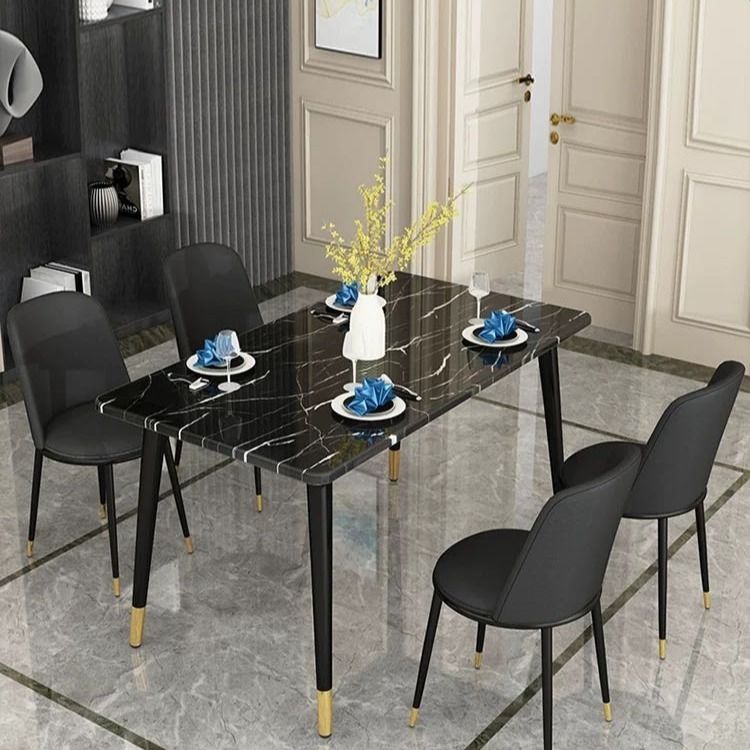 Dining table and chair set modern simple combination dining table and ...