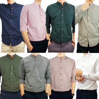 Chinese collar shirts on sale formal