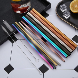 Large 12mm Bubble Tea Milkshake Straw Reusable Metal Straw 304 Stainless  Steel Drinking Straws Set Bar Boba Straight Straw Tubes