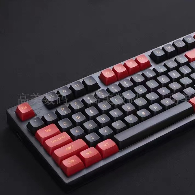 Red Samurai Darth Vader black gold two-color double shot pbt injection ...