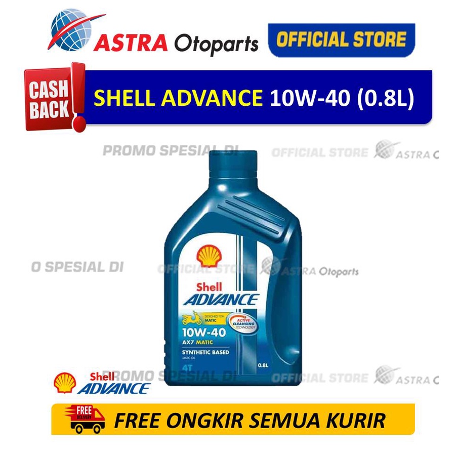 Shell Advance AX7SC 10W40 0.8 L untuk Motor Matic