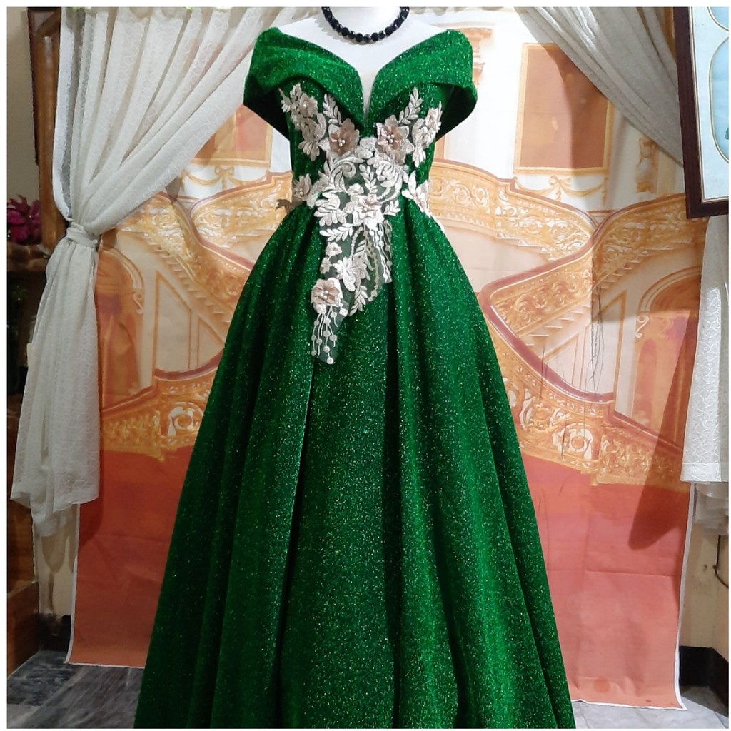 Color emerald green dress best sale