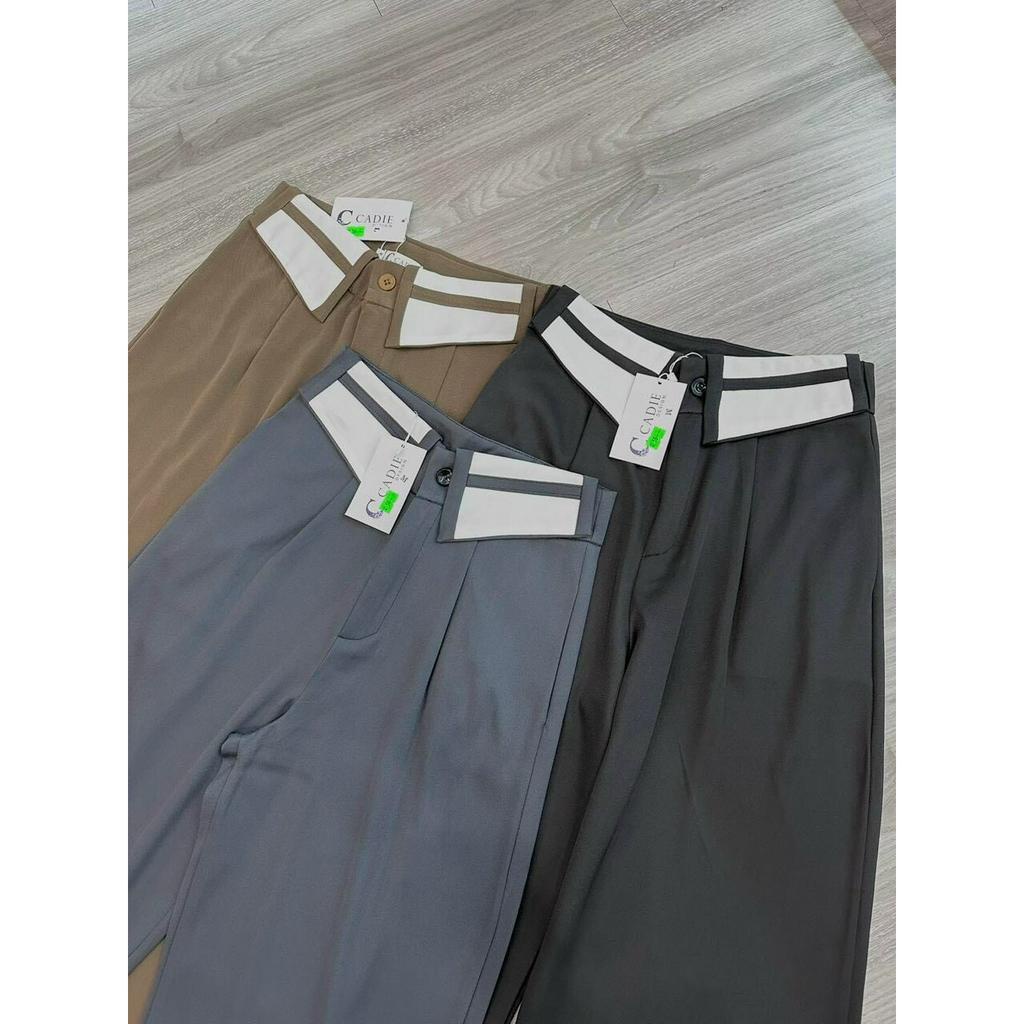 HOTTREND HIGH-WAIST WIDE-LET PANTS WITH COLLAR M019 | Shopee Singapore