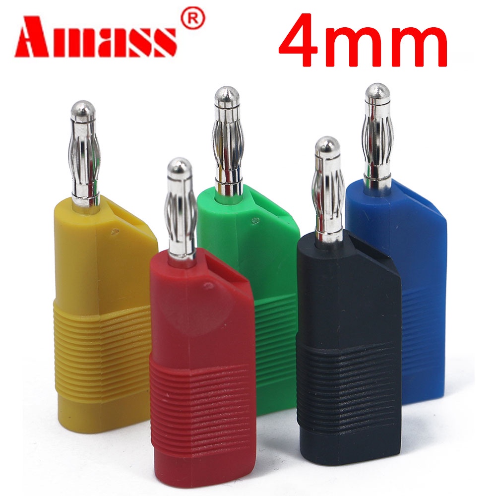 5PCS AMASS Pure Copper 4mm Banana Plug Socket Test Plug Terminal ...