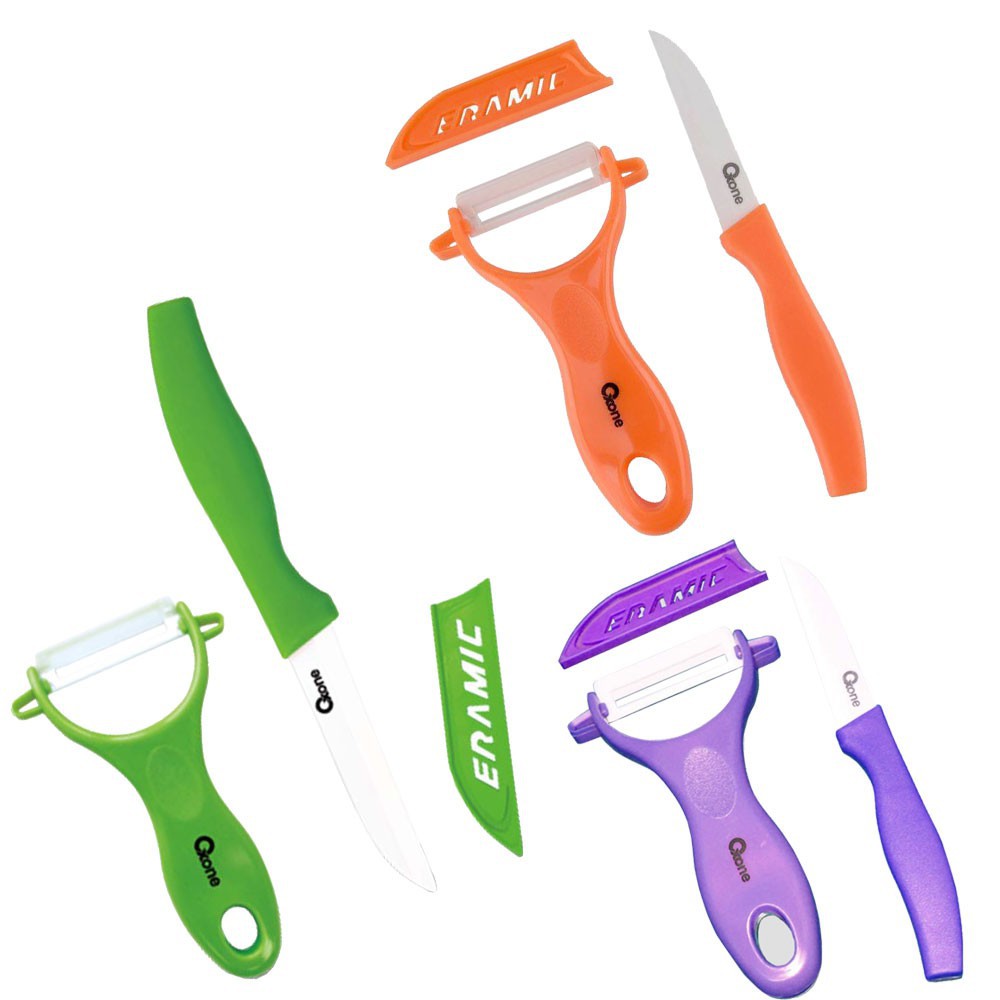 Oxone OX928 2 Pcs Ceramic Pisau Set - Peeler - Gambar 2