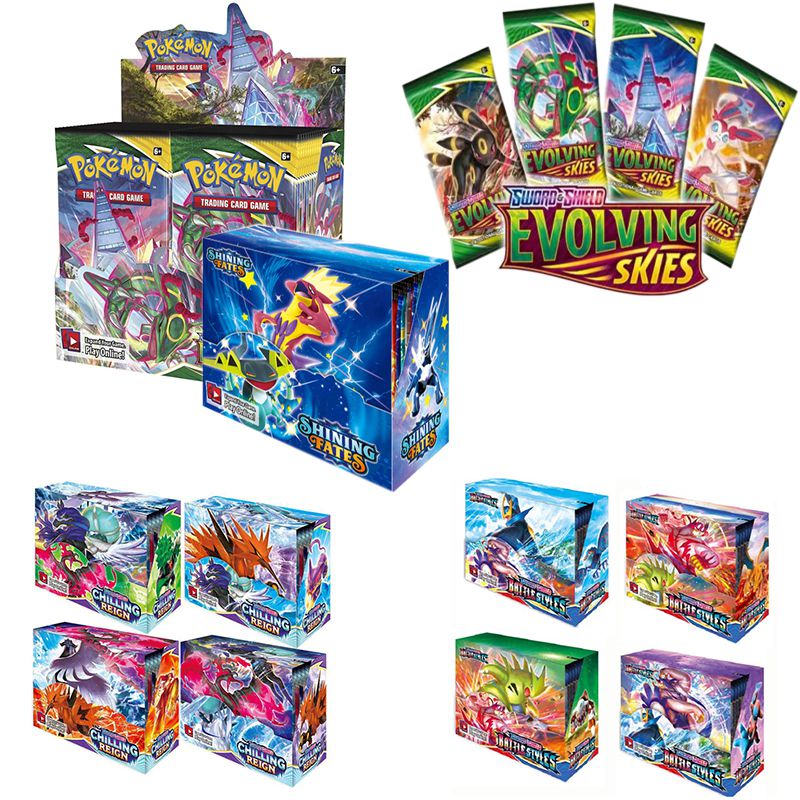 360Pcs Pokemon Cards Sword Shield Evolving Skies Shining Fates Chilling  Reign Cards Board Games Children Collecting Gifts | Shopee Singapore