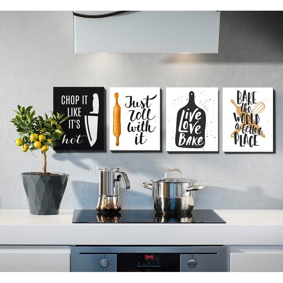 HIASAN DINDING Art Deco ART 03-17 Wall Hanging Wall Decor Poster Decoration Cafe Kitchen Kitchen Shop Bakery
