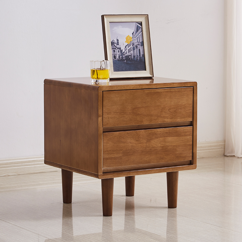 Nordic solid wood bedside table bedroom ins Wind Storage simple modern ...