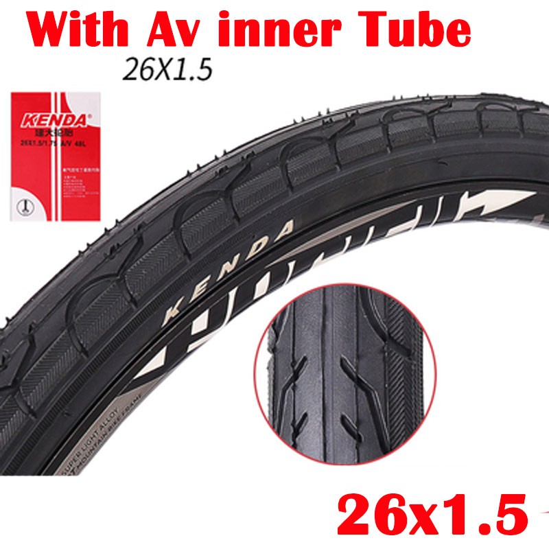 Mountain bike 26 inch 27.5inch 26x1.25 26 x 1.5 27.5X1.75 1.5 with inner tube Bicycle tire high speed semi bald tire Shopee Singapore