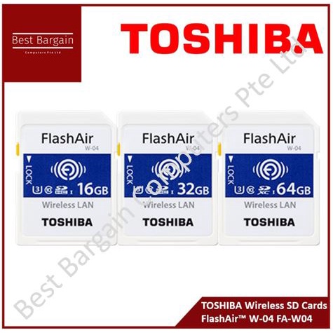 TOSHIBA Wireless SD Cards FlashAir™ W-04 FA-W04 16GB | Shopee