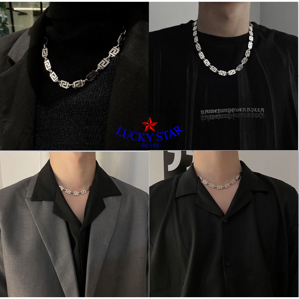 Mens black choker on sale necklace