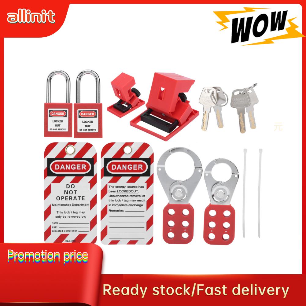 Allinit Lockout Tagout Kit Locks Portable Electrical For Lock Out Tag ...