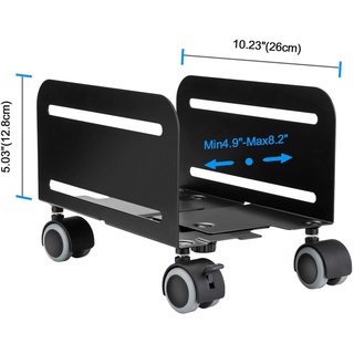 CPU Stand, Mobile Computer Tower Holder with 2 Locking Wheels and 2 ...