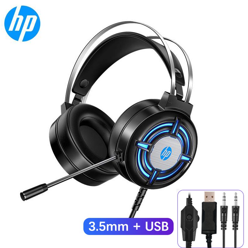 HP H120 Gaming Headset Heavy Bass Cool Lights PC Headphone with ...