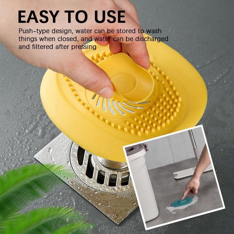 Bathroom Washbasin Drain Hair Catcher Silicone Sink Drain Strainer