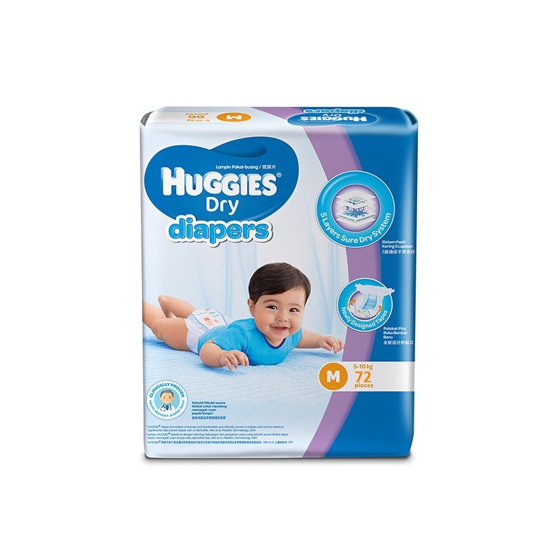 HUGGIES DIAPERS TAPE - M72 *** NEW & ** | Shopee Singapore