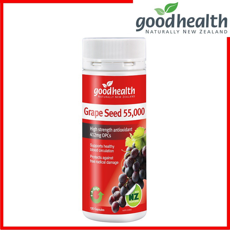 Good Health Grape Seed Extract 55,000 Potent Antioxidant, AntiAging