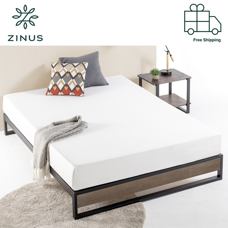 Zinus® 10' Platform Bed Base Grey Shopee Singapore