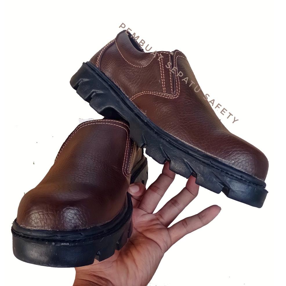 Safety Shoes King Skn Kickers Brown Iron Toe Work Safety Factory Project Pom Office