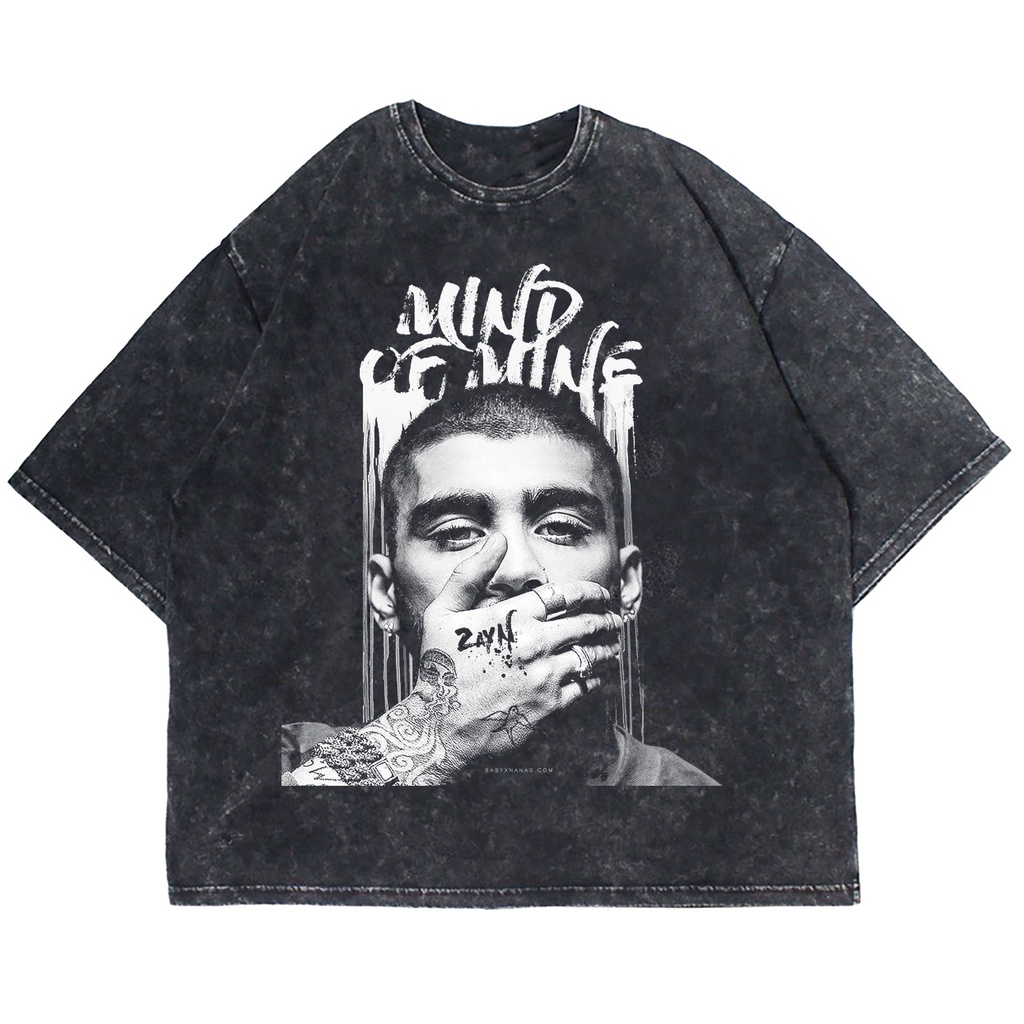 Zayn MALIK WASHING VINTAGE TEE OVERSIZE T-SHIRT) | Shopee Singapore