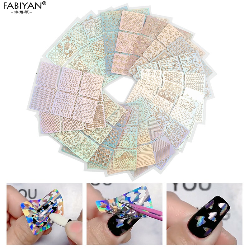 Nail Art Stickers Set for Toes and Fingers UV Gel Polish Pattern Design ...