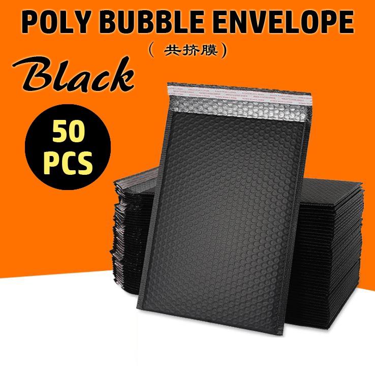 【Poly Bubble Envelope】【Black】Plastic Polymailers Bubble Wrap Envelope ...