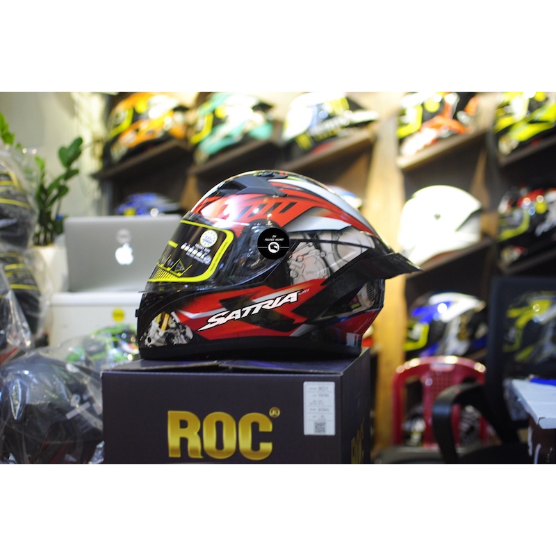 Fullfac ROC 01 Suzuki Satria red helmet | Shopee Singapore